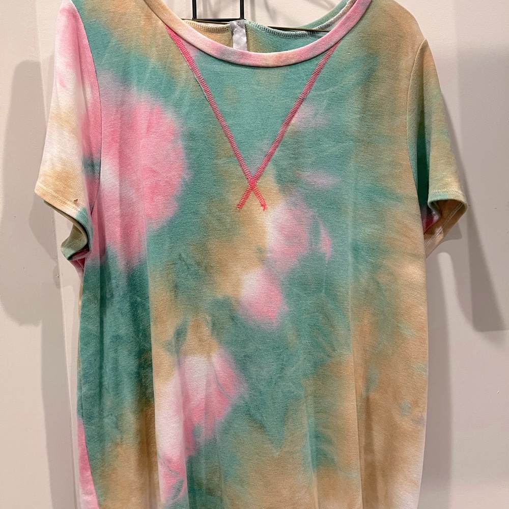 Honeyme Tye Dye Short Sleeve Top